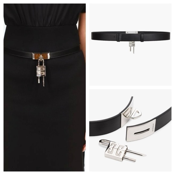 Givenchy 4G Lock Leather Belt - Picture 1 of 3